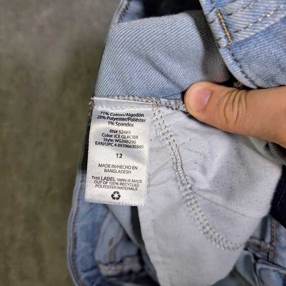 Wonder Nation Girls Blue Light Wash Skinny Jeans Size 12 - Picture 4 of 6